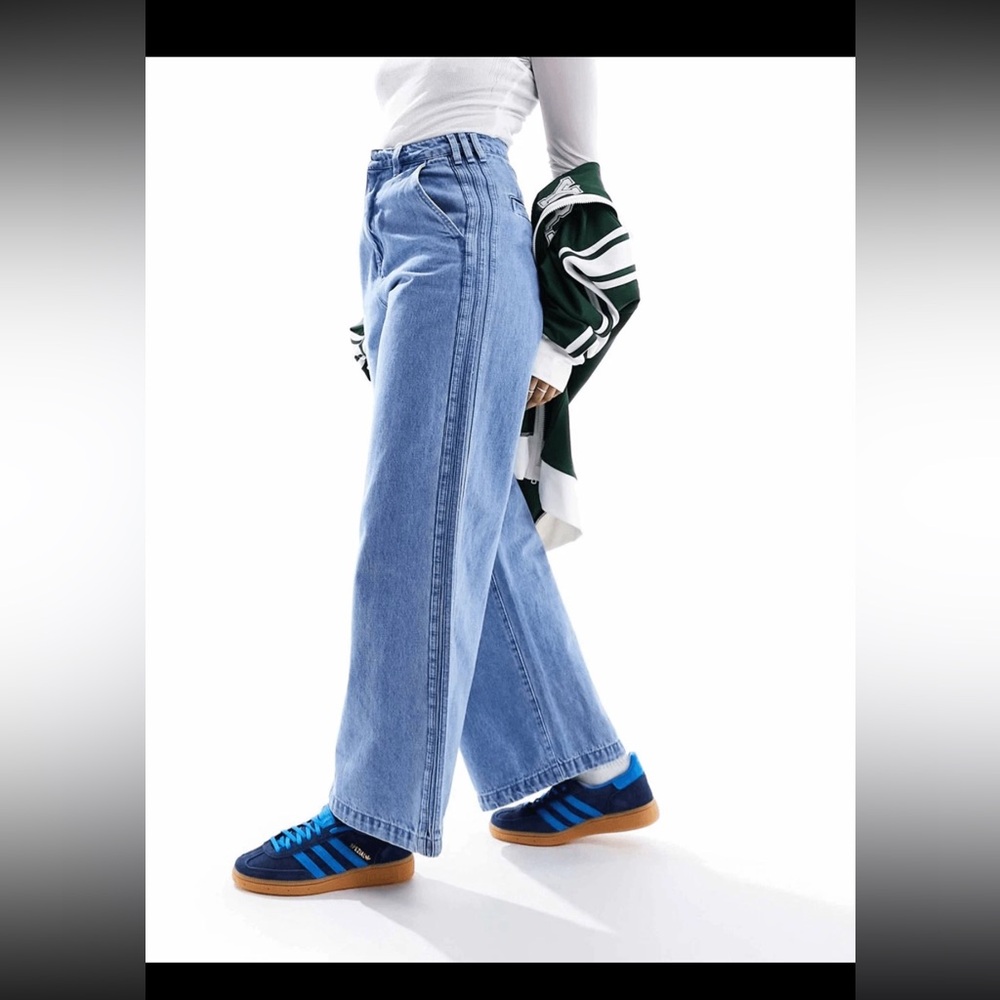 adidas Originals x Ksenia Schnaider three stripe jeans 100% cotton size 29